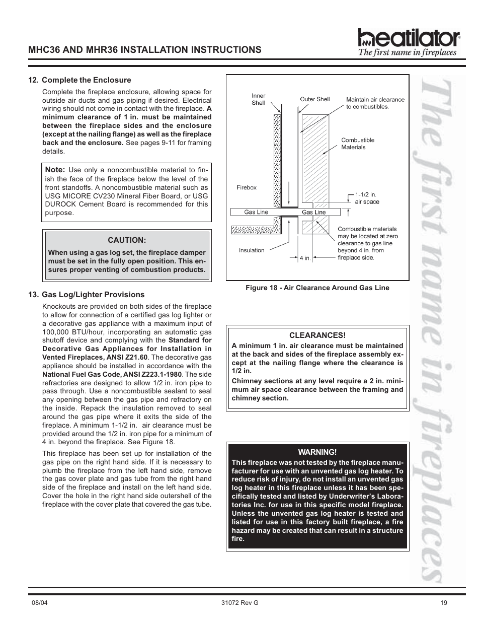Mhc36 and mhr36 installation instructions | Heart & Home Collectables MHR36 User Manual | Page 19 / 28