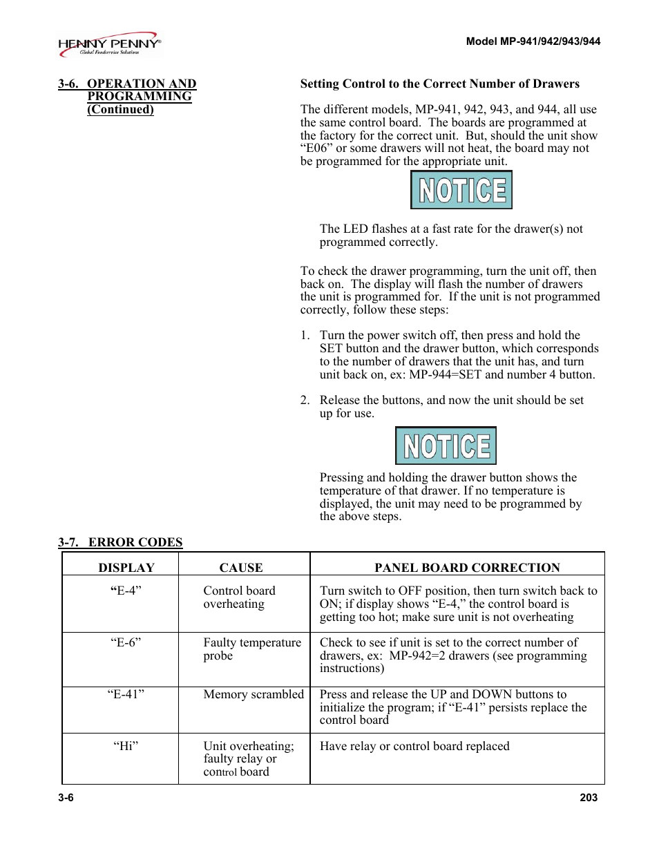 Henny Penny MP-944 User Manual | Page 15 / 18