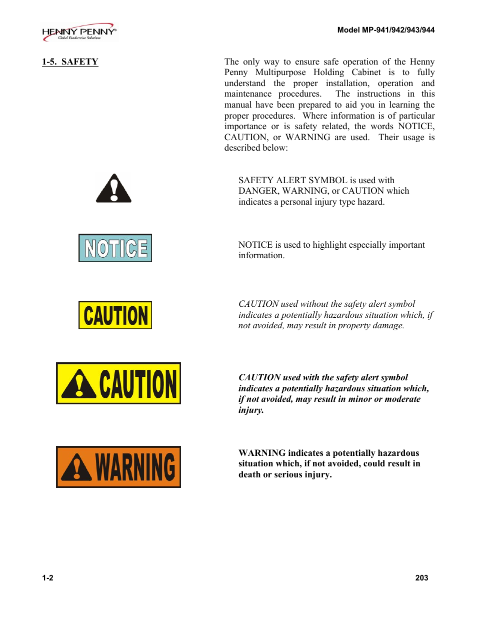 Henny Penny MP-944 User Manual | Page 5 / 18