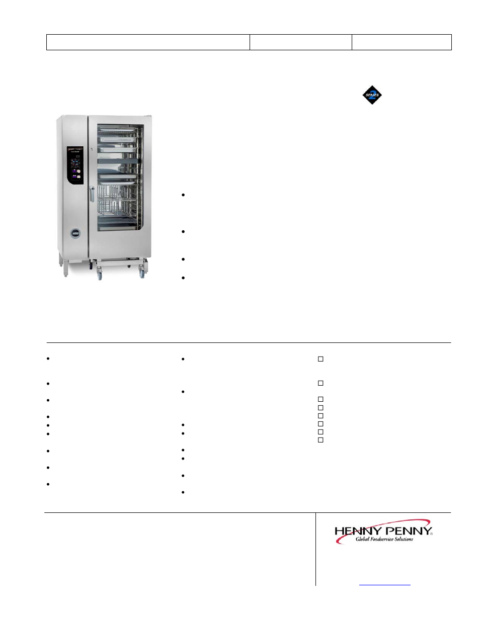 Henny Penny ECC-220 User Manual | 2 pages