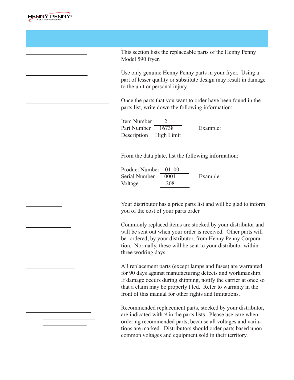 Henny Penny PFE-592 User Manual | Page 55 / 80