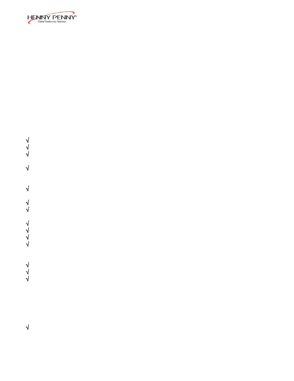 Henny Penny CBC/CBR-104 EN User Manual | Page 21 / 22