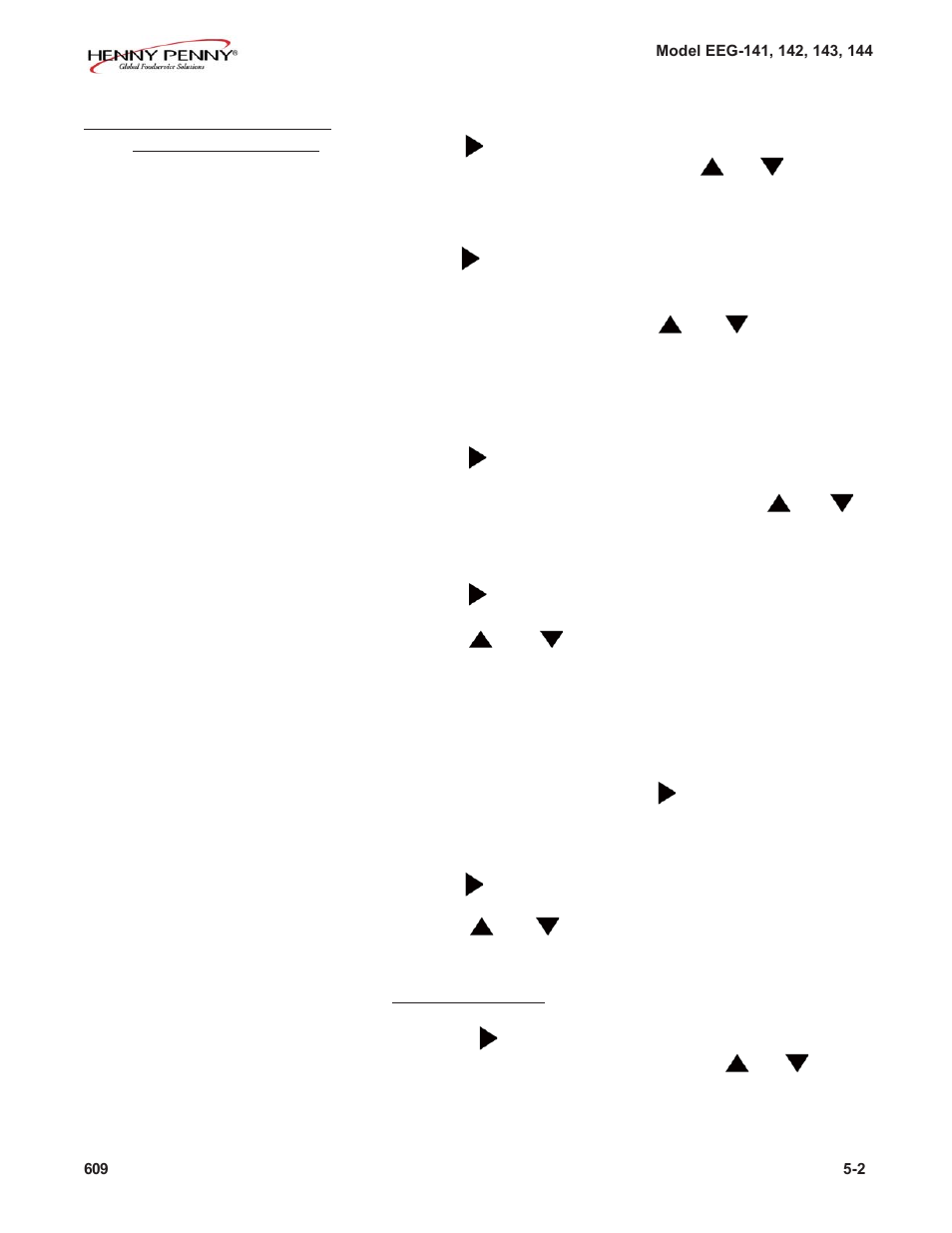 Henny Penny EVOLUTION ELITE EEG-141 User Manual | Page 55 / 72