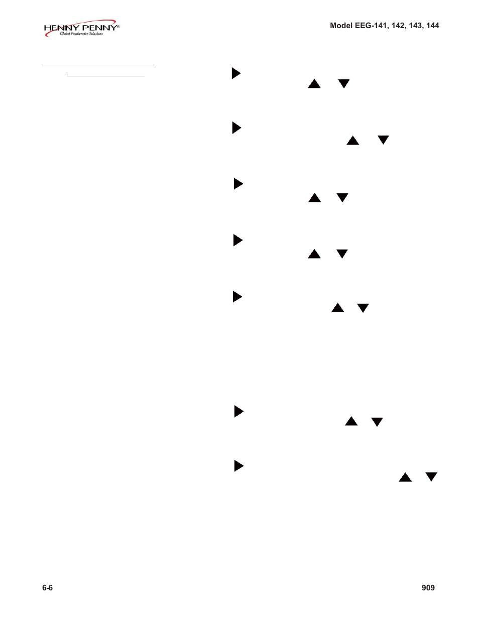 Henny Penny EVOLUTION ELITE EEG-141 User Manual | Page 62 / 72
