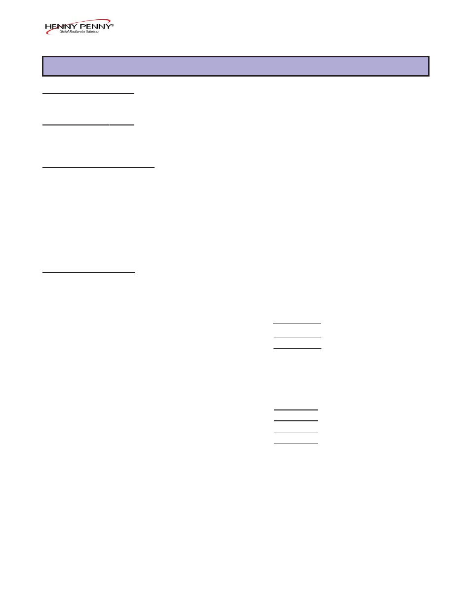 Section 3. parts information | Henny Penny HCS-2 User Manual | Page 52 / 59