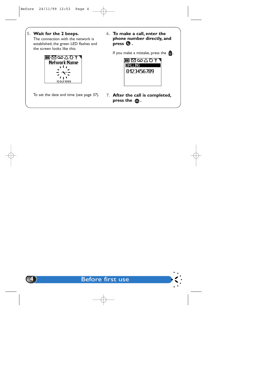 Before first use | Philips GenieDB User Manual | Page 7 / 61