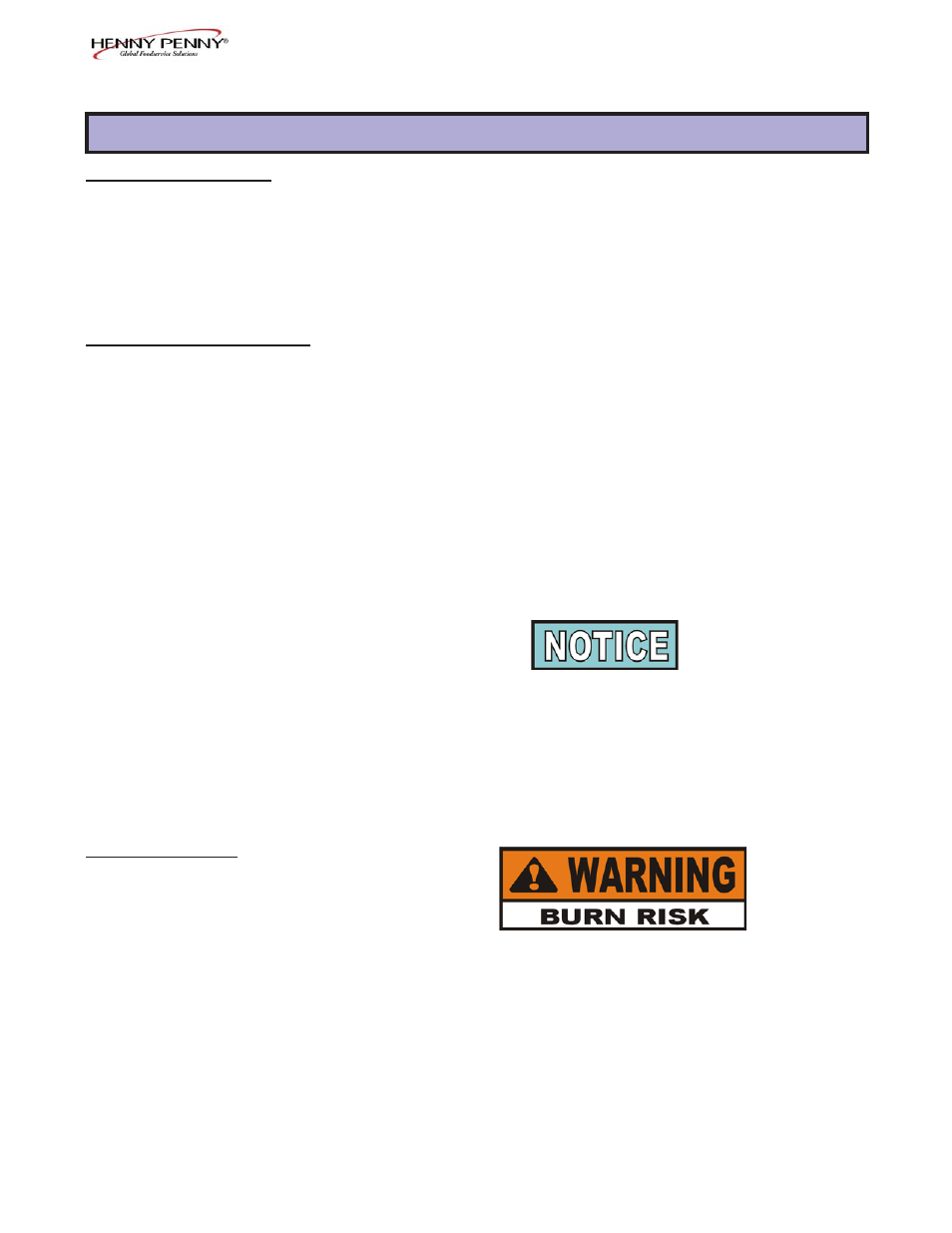 Section 2 | Henny Penny CW-114 User Manual | Page 9 / 41