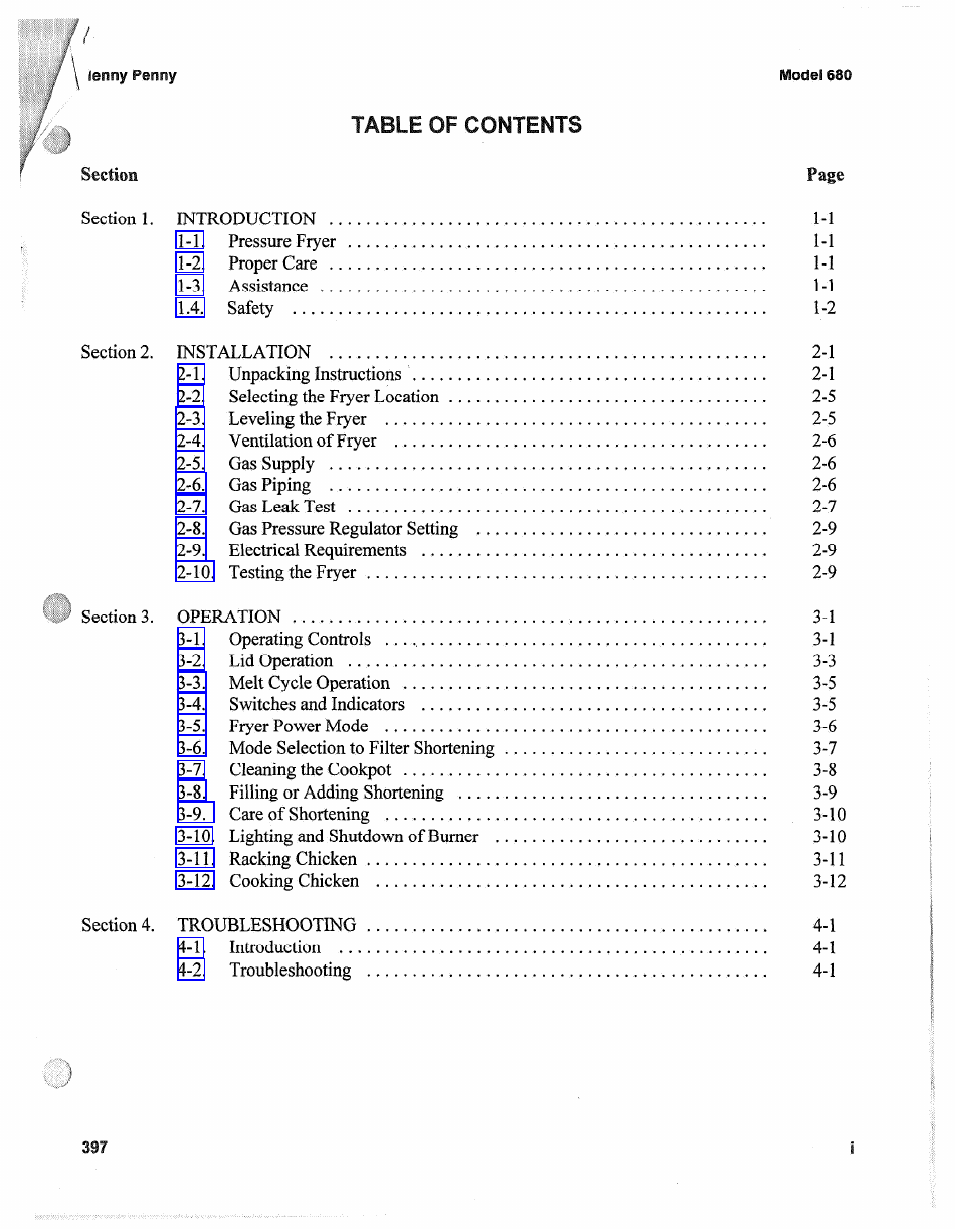 Henny Penny 680 User Manual | 2 pages