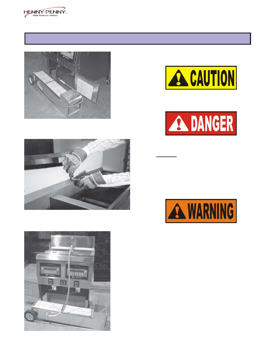 Operating instructions | Henny Penny FS-200 User Manual | Page 6 / 9