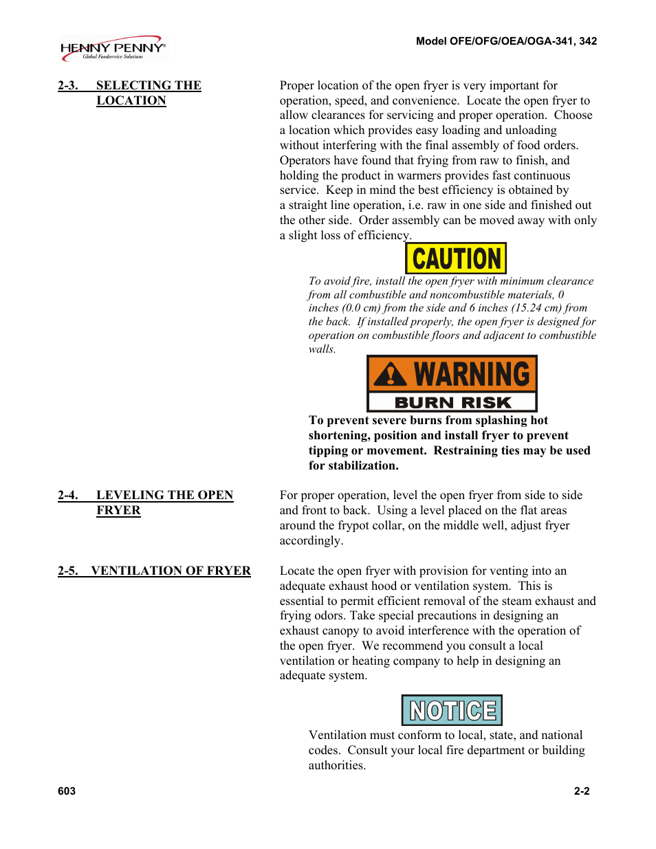 Henny Penny OFE-341 User Manual | Page 2 / 8