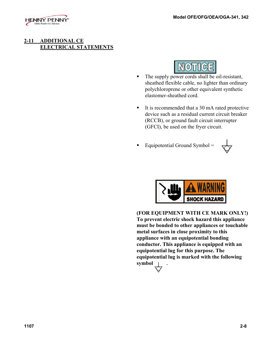 Henny Penny OFE-341 User Manual | Page 8 / 8