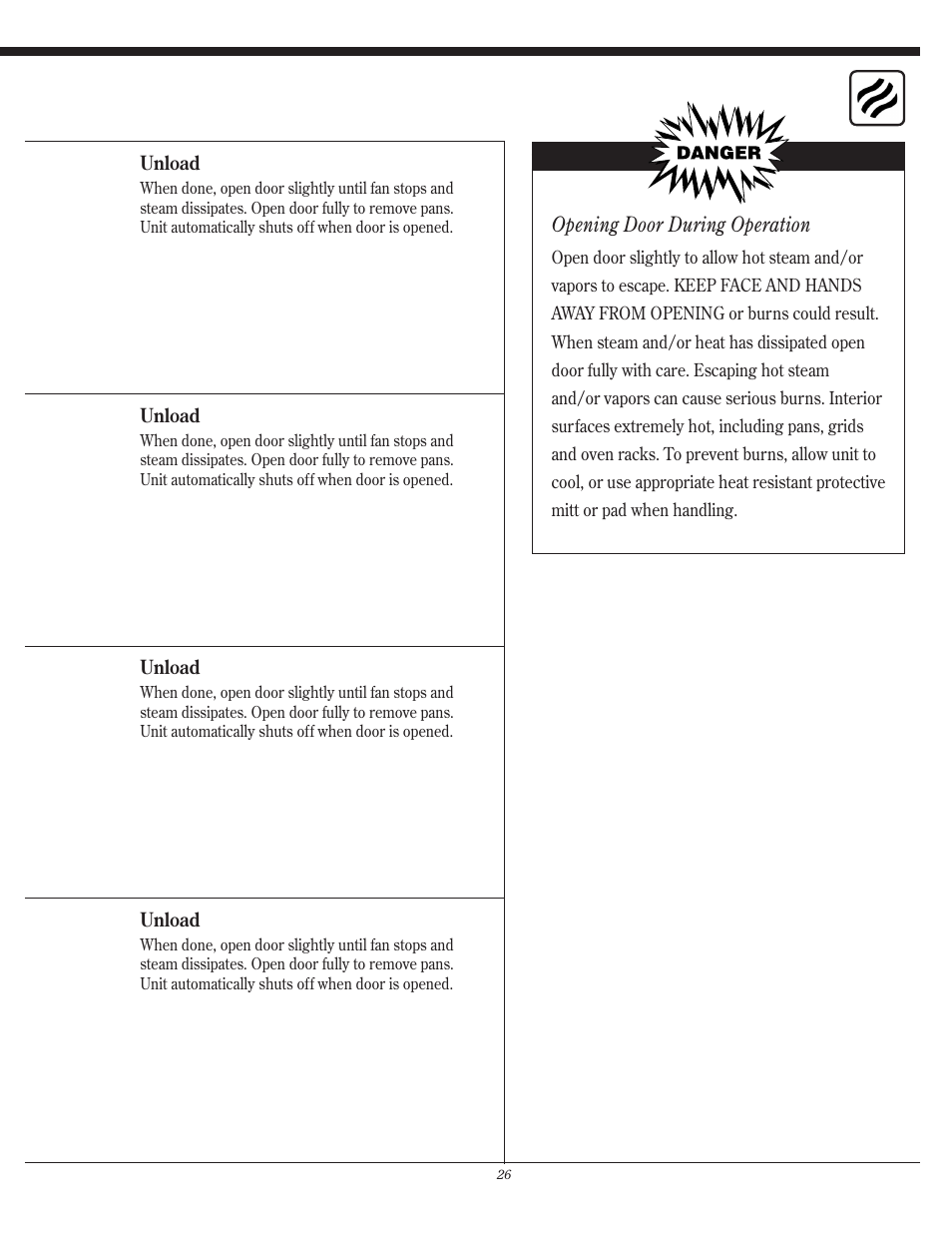 Xopening door during operation | Henny Penny CSG User Manual | Page 27 / 94