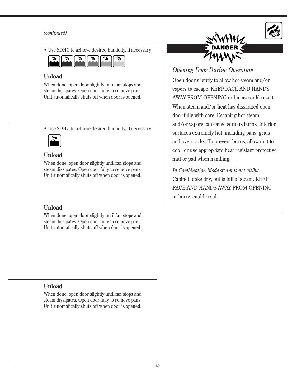 Xopening door during operation | Henny Penny CSG User Manual | Page 31 / 94