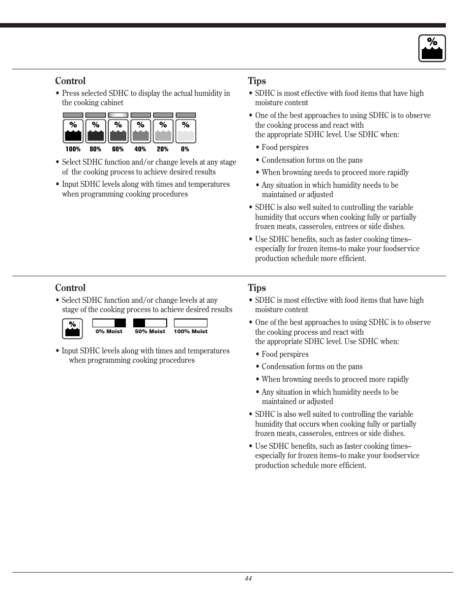 Control, Tips | Henny Penny CSG User Manual | Page 45 / 94