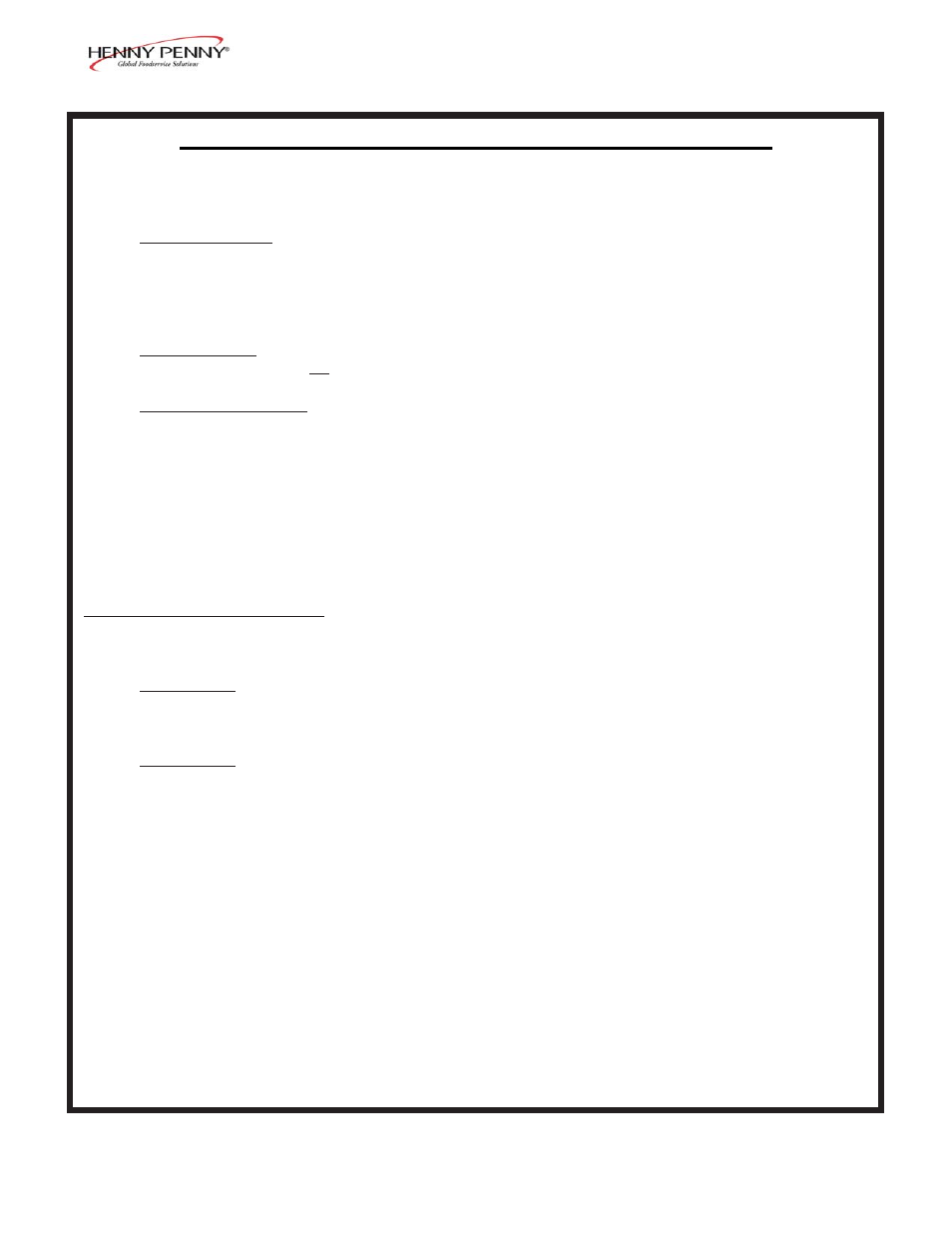 Limited warranty for henny penny equipment | Henny Penny HMI-103 User Manual | Page 3 / 19