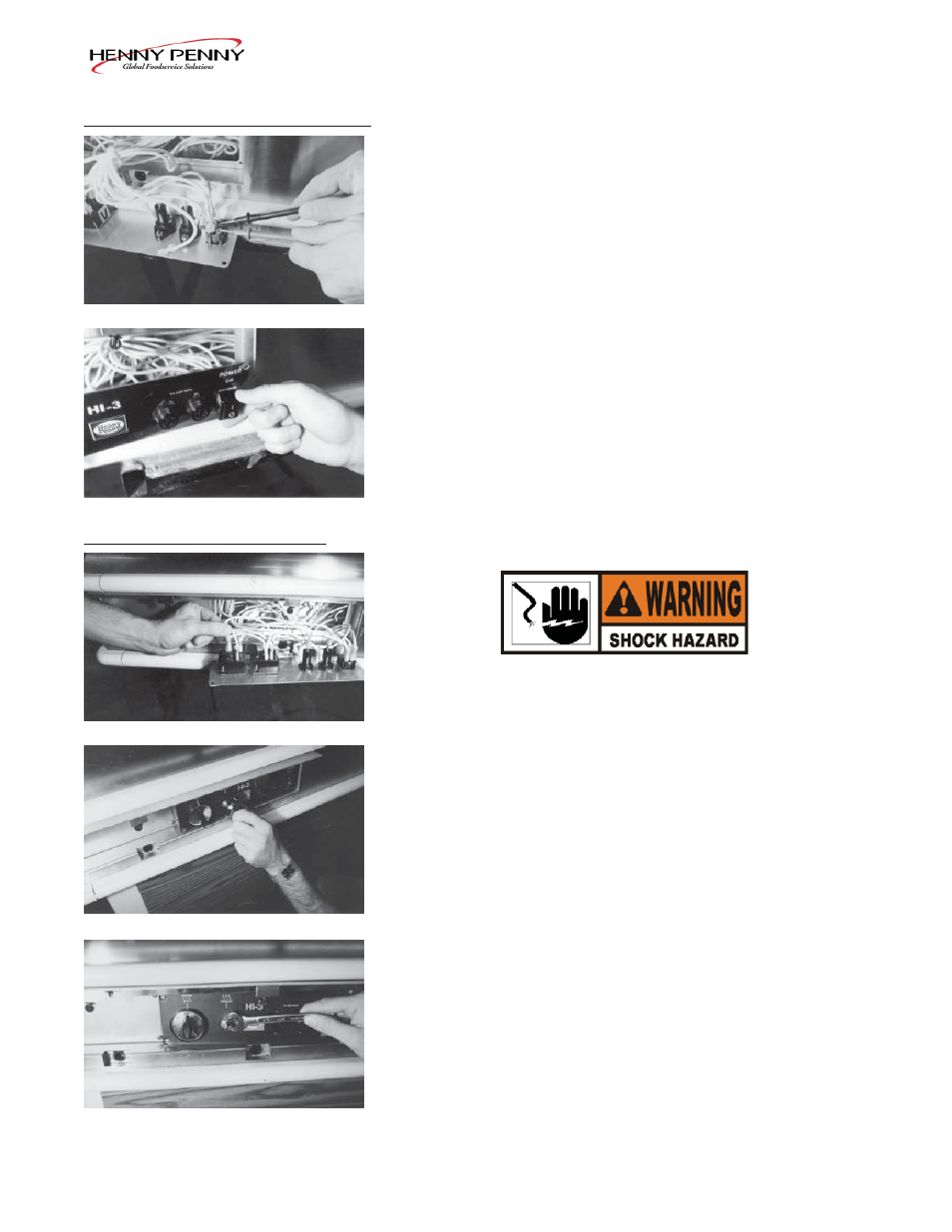Henny Penny ISLAND WARMER HMI-105 User Manual | Page 12 / 34