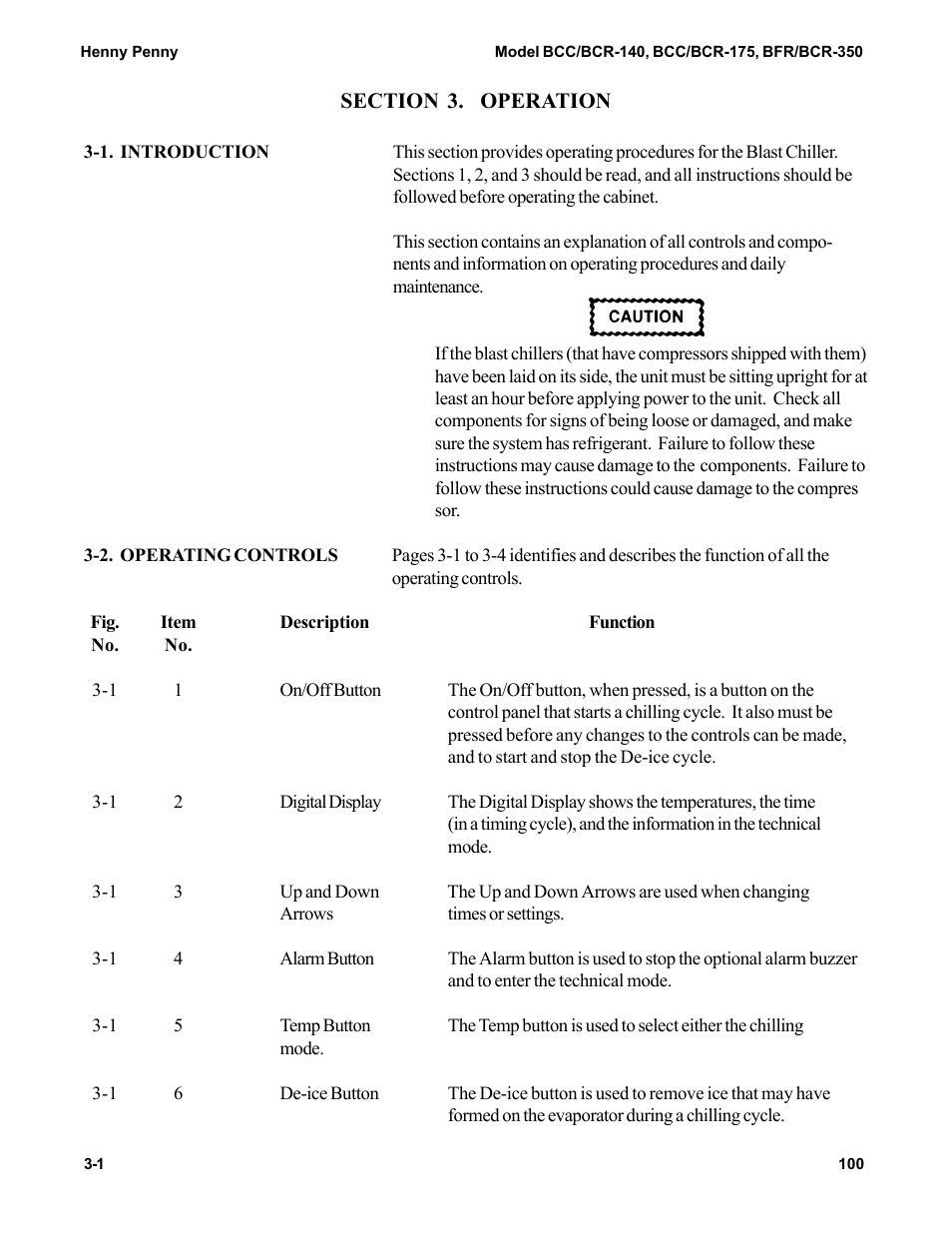 Henny Penny BCC/BCR-140 User Manual | Page 11 / 39