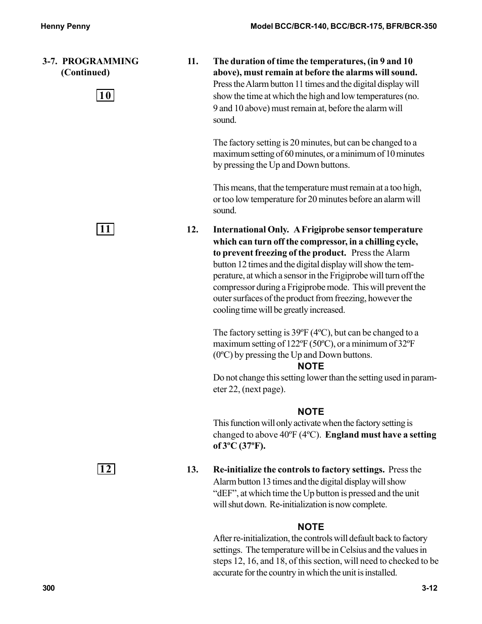 Henny Penny BCC/BCR-140 User Manual | Page 22 / 39