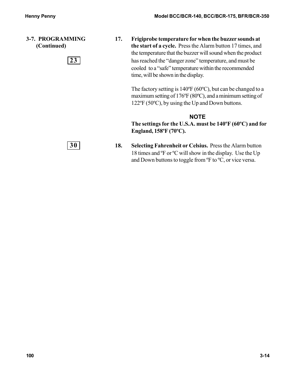 Henny Penny BCC/BCR-140 User Manual | Page 24 / 39