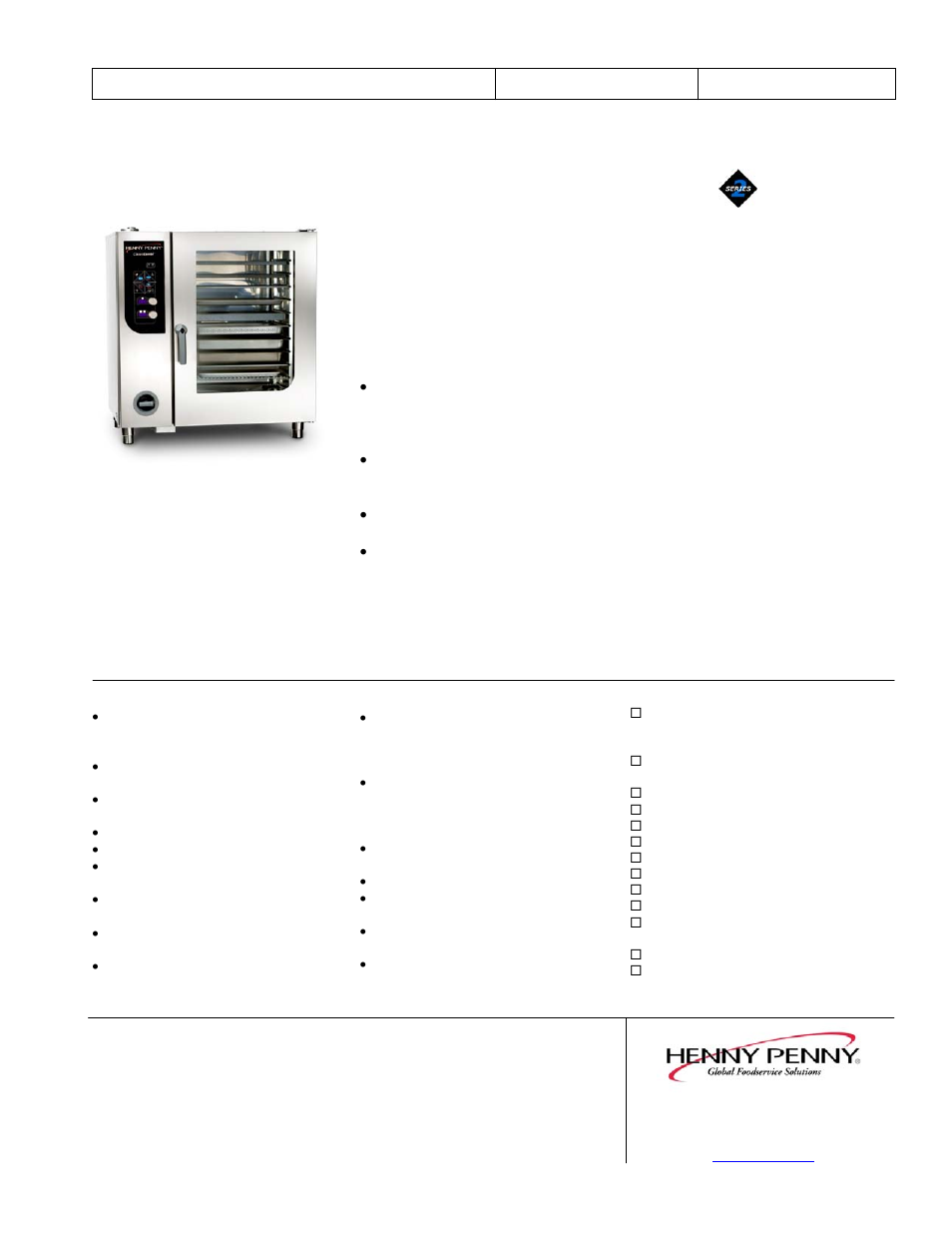 Henny Penny GCC-120 User Manual | 2 pages