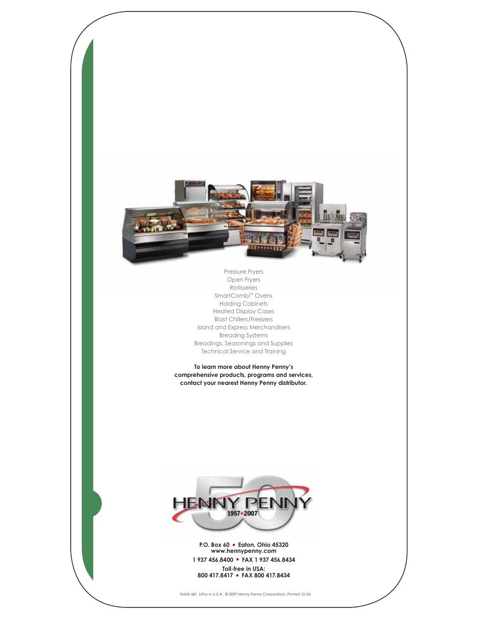 Henny Penny FM03-681 User Manual | Page 12 / 12