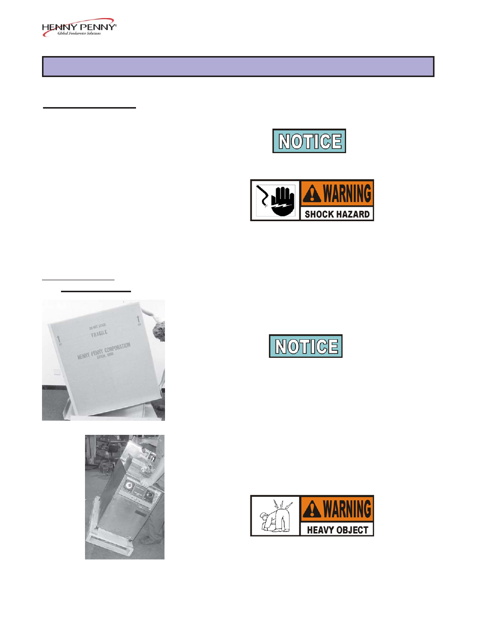 Section 2 | Henny Penny PRESSURE FRYERS 600 User Manual | Page 11 / 66