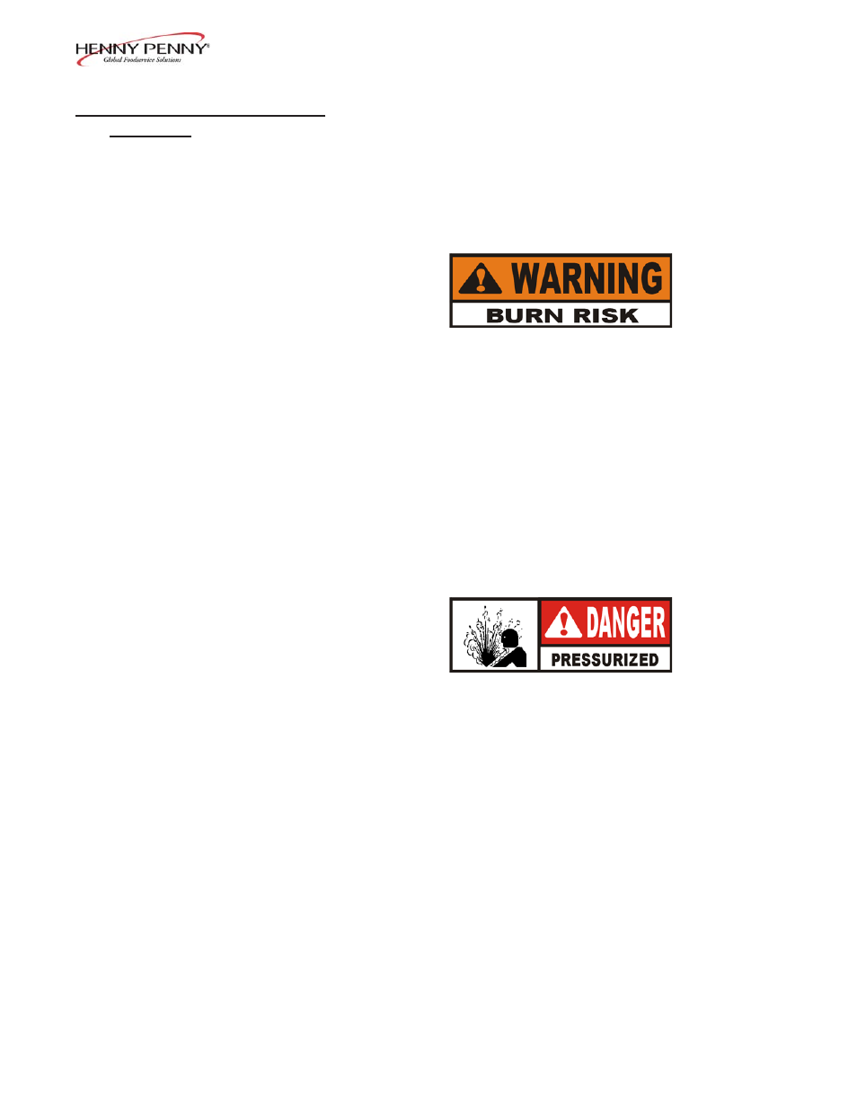 Henny Penny PRESSURE FRYERS 600 User Manual | Page 29 / 66