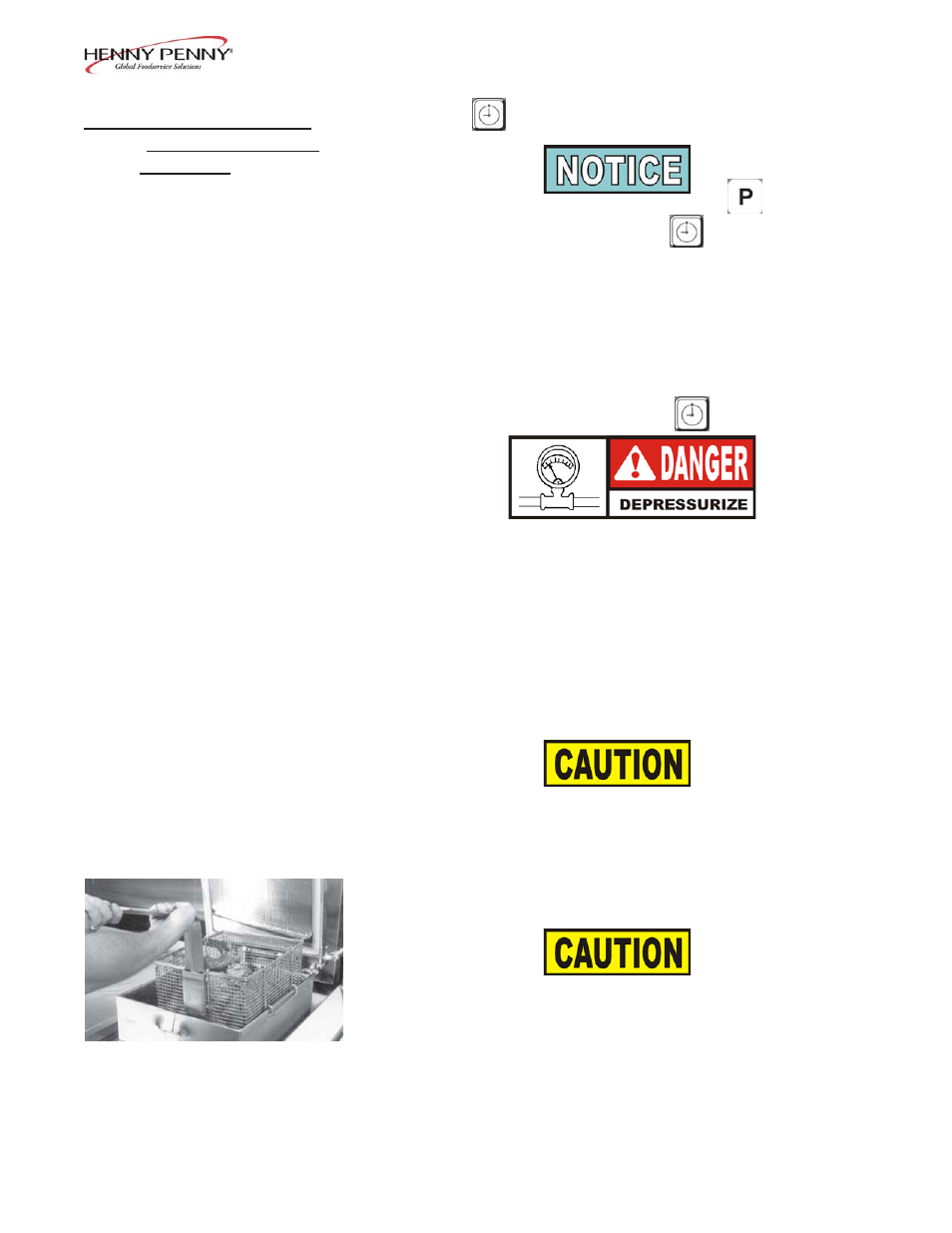 Henny Penny PRESSURE FRYERS 600 User Manual | Page 38 / 66