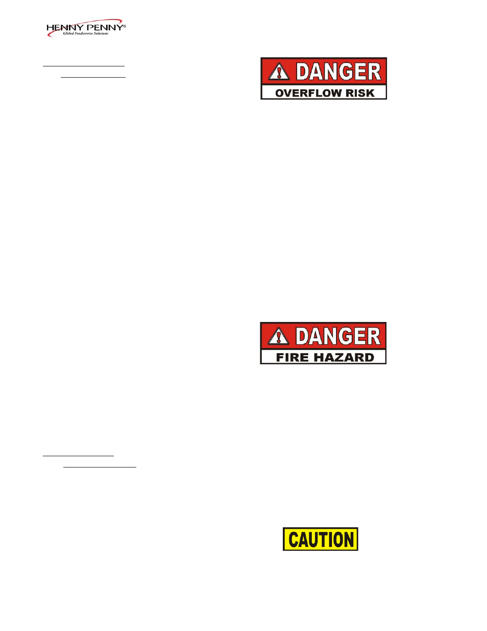 Henny Penny OFE- 290 User Manual | Page 8 / 20