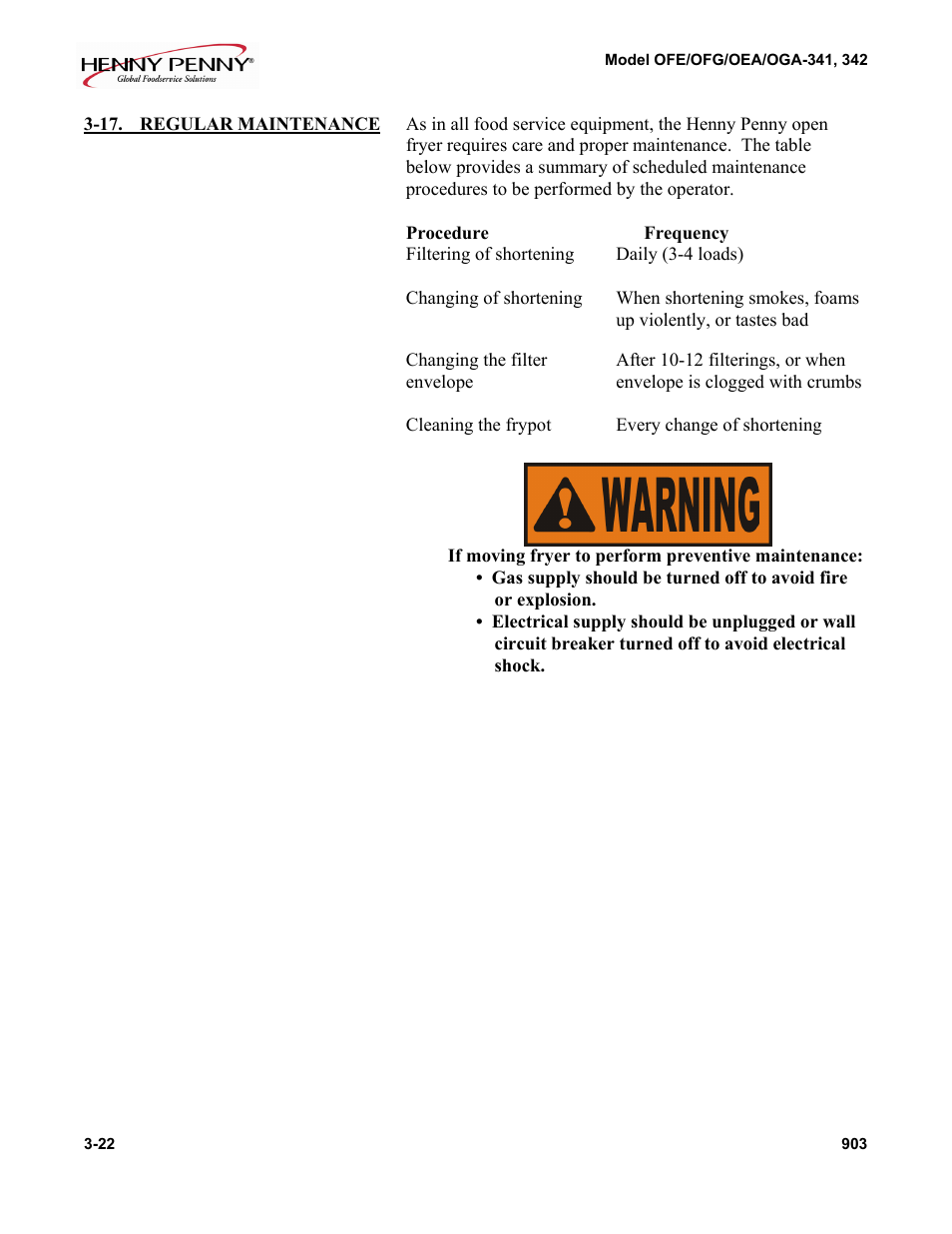 Henny Penny OEA User Manual | Page 22 / 22