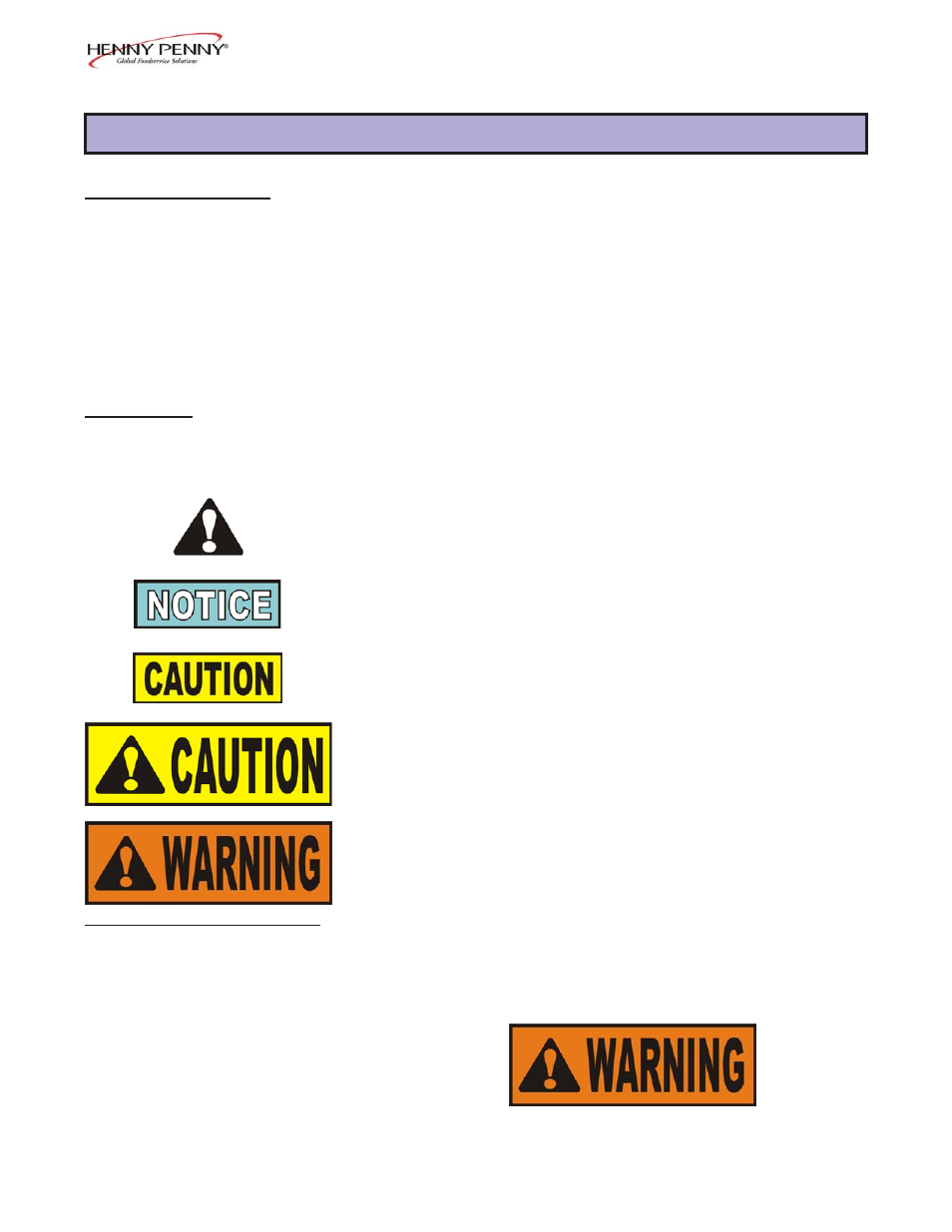 Section 1 | Henny Penny BCM-110 User Manual | Page 5 / 38