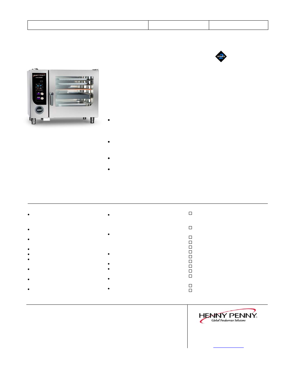 Henny Penny GCC-620 User Manual | 2 pages
