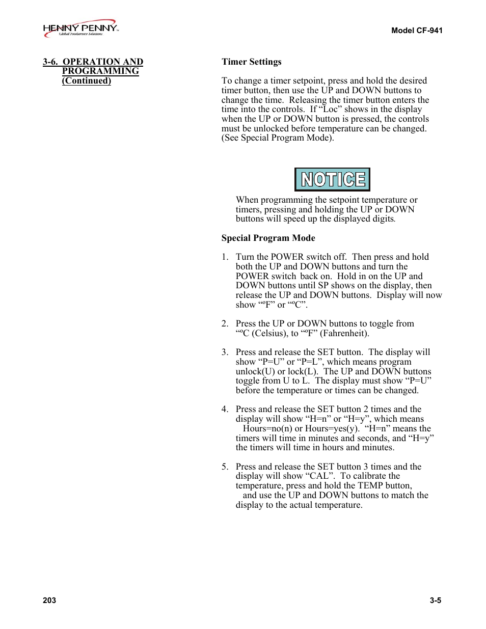 Henny Penny CF-941 User Manual | Page 15 / 19