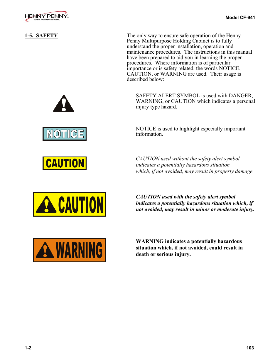 Henny Penny CF-941 User Manual | Page 8 / 19