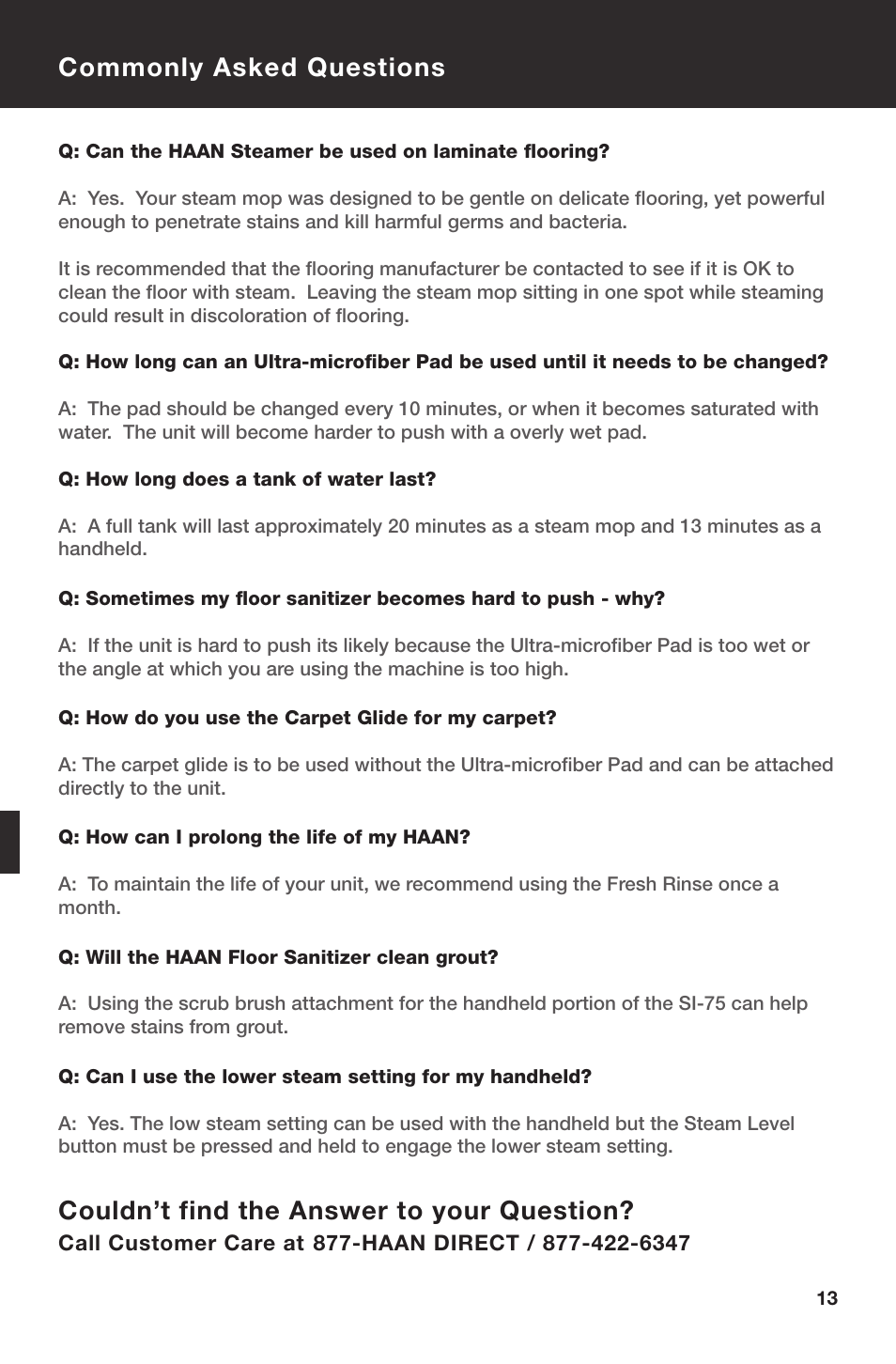 Haan SI-75 User Manual | Page 15 / 19