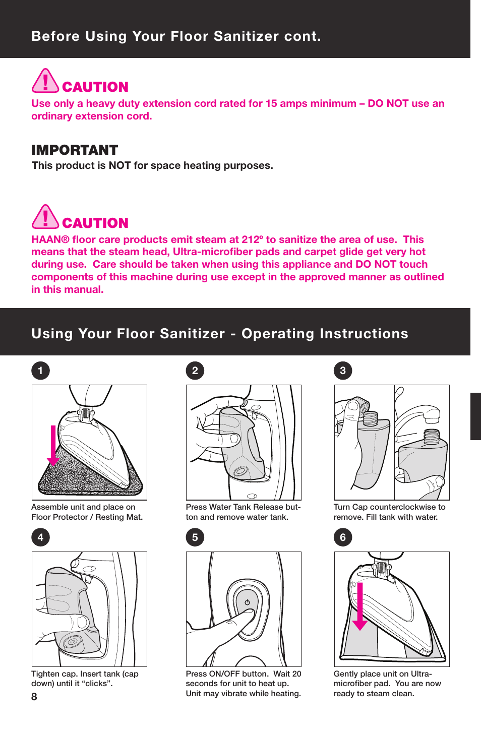 Caution | Haan MULTI SI-70 User Manual | Page 10 / 19