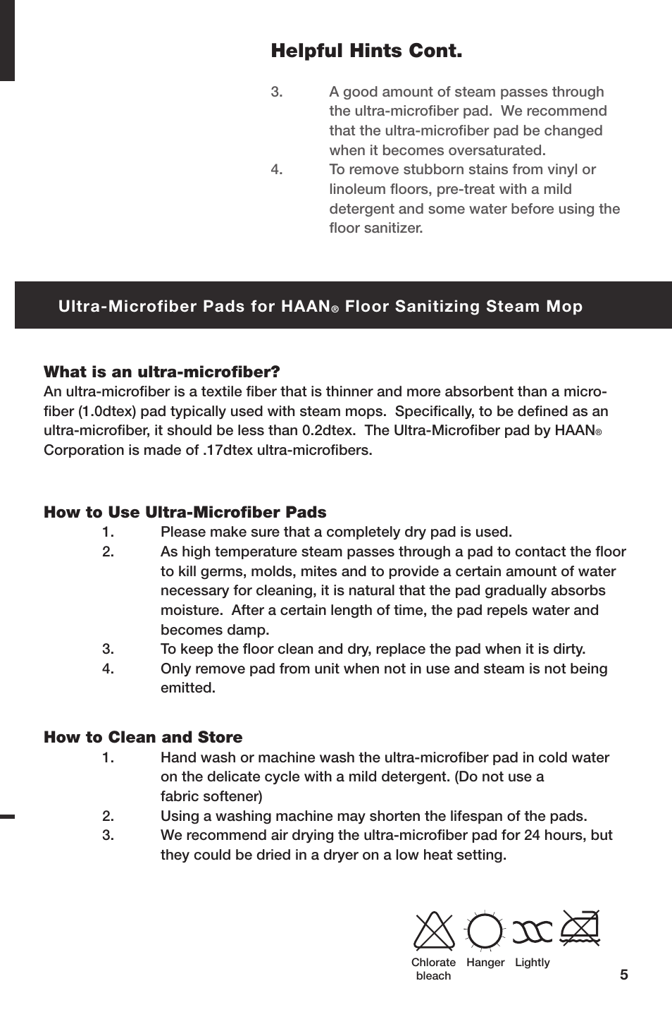 Helpful hints cont | Haan MULTI SI-70 User Manual | Page 7 / 19