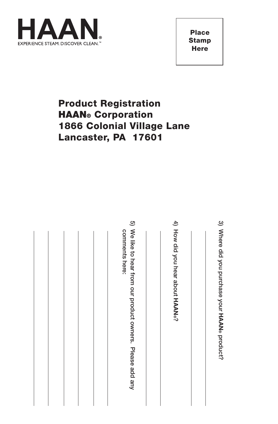 Product registration haan | Haan ALLPRO HS-20 User Manual | Page 16 / 16