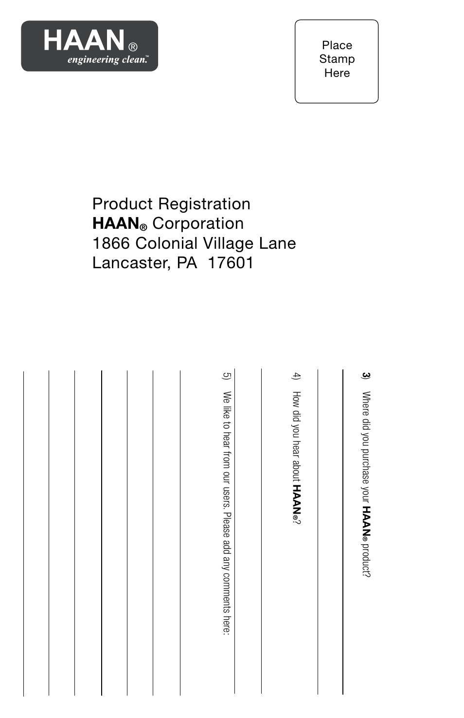 Product registration haan | Haan GS-30 User Manual | Page 28 / 30