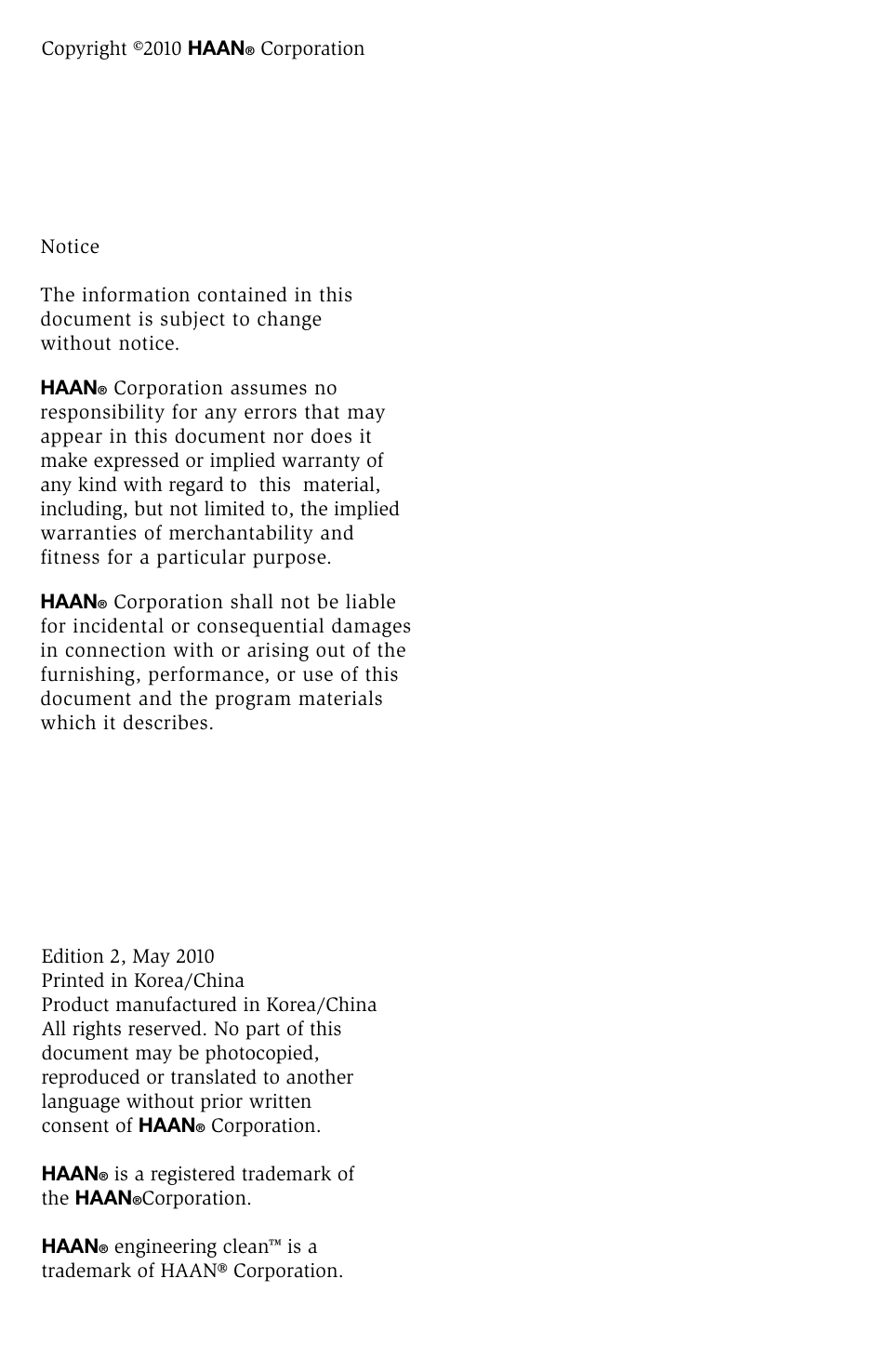 Haan MS-30 User Manual | Page 2 / 38