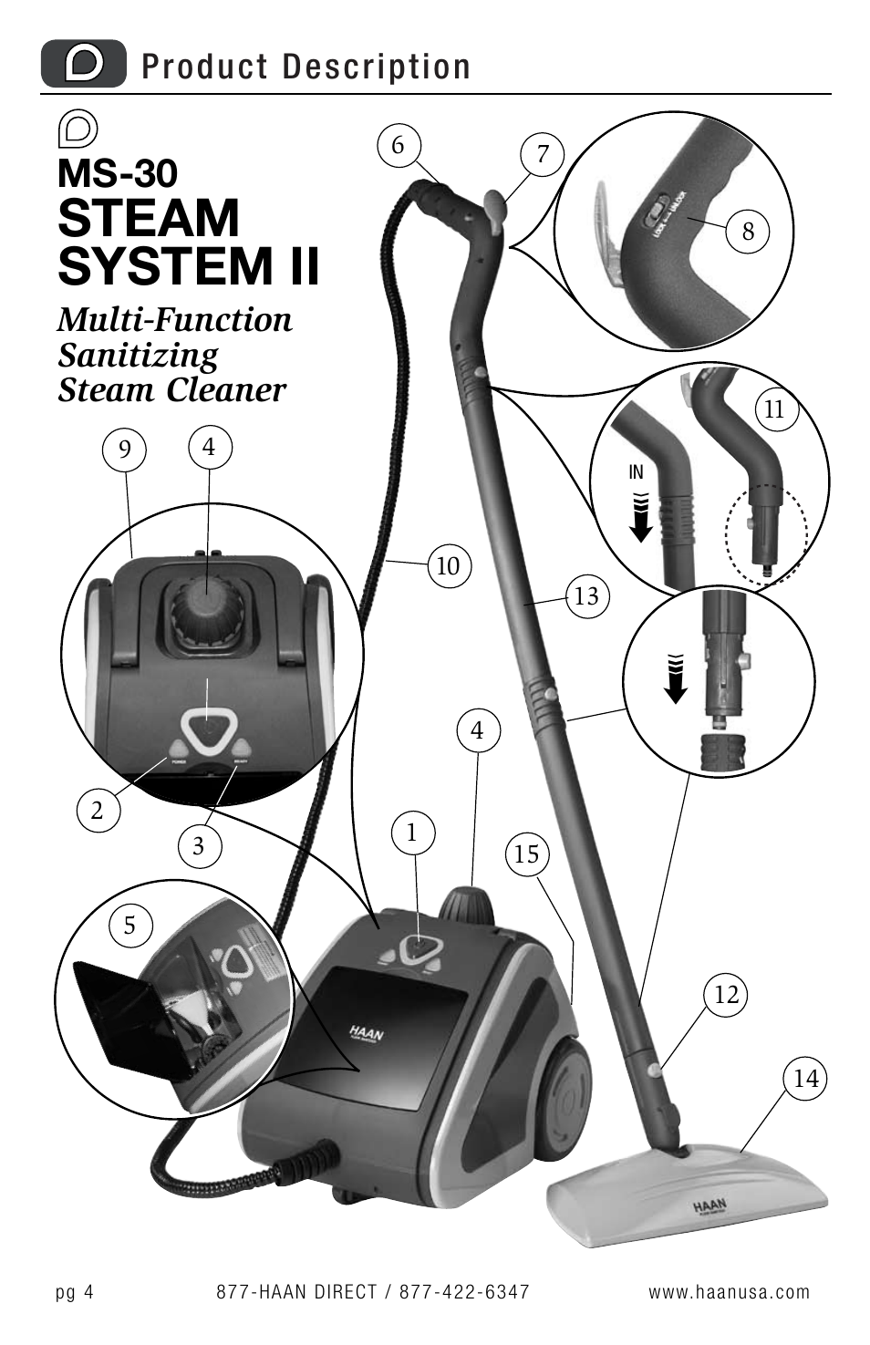 Steam system ii, Ms-30 | Haan MS-30 User Manual | Page 6 / 38