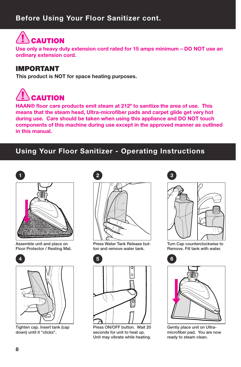 Caution | Haan SELECT SI-60 User Manual | Page 10 / 18