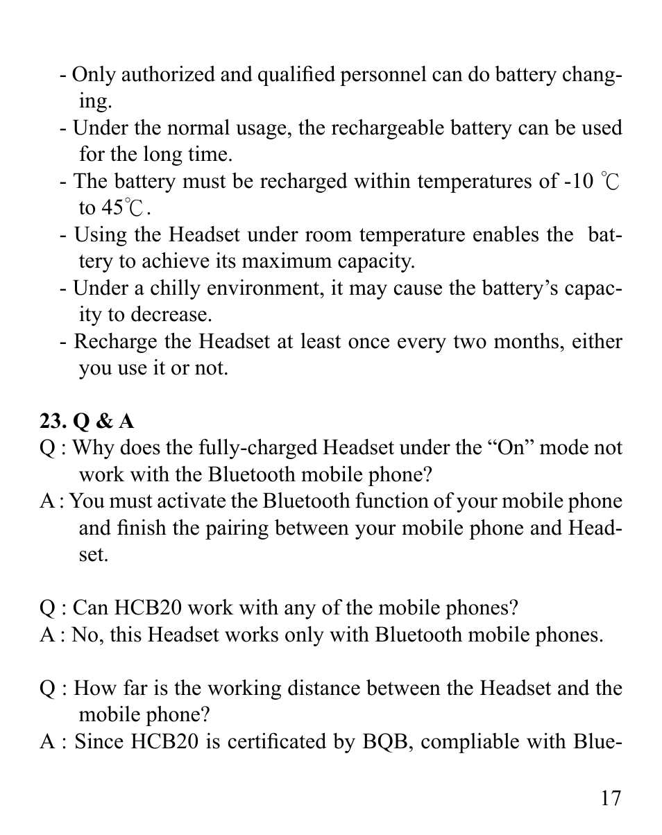 Huey Chiao HCB20 User Manual | Page 19 / 24
