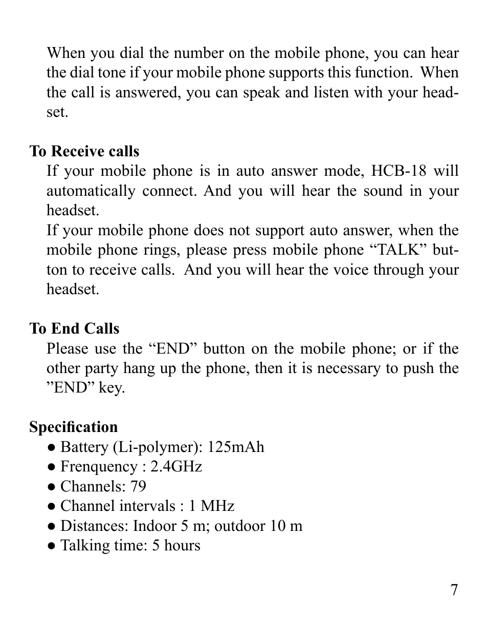 Huey Chiao HCB-18 User Manual | Page 7 / 12