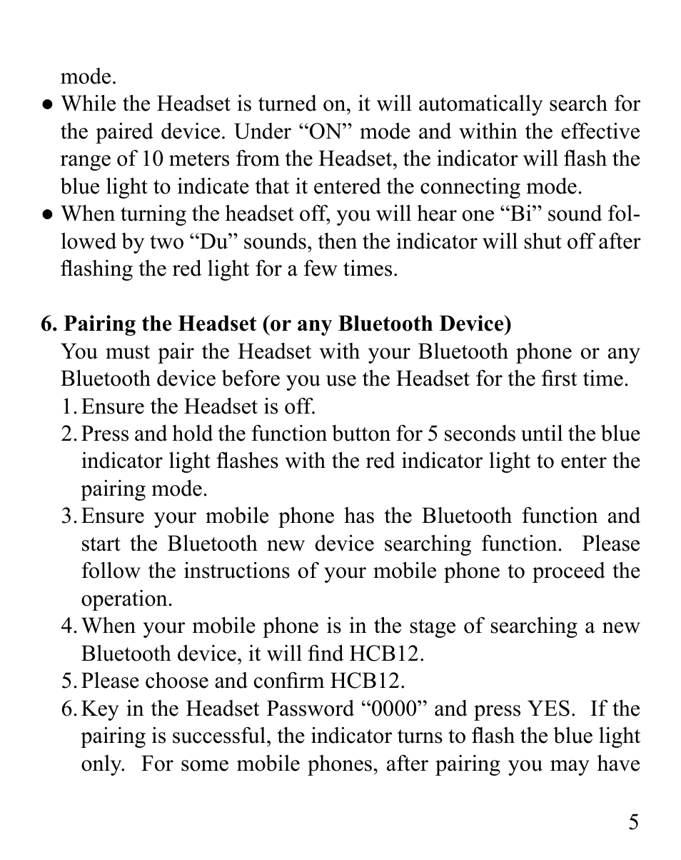 Huey Chiao HCB12 User Manual | Page 7 / 24