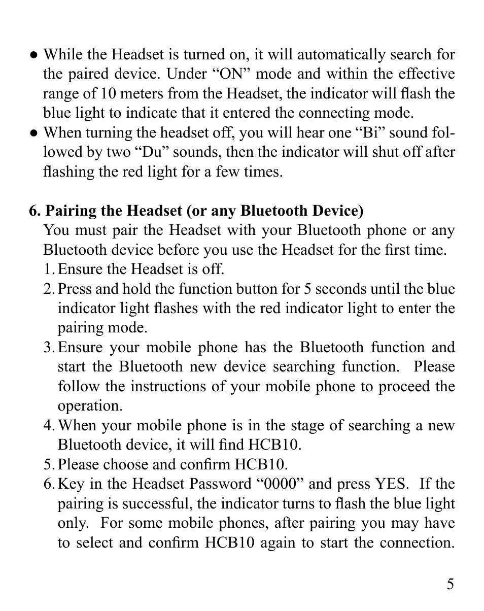 Huey Chiao HCB10 User Manual | Page 7 / 24