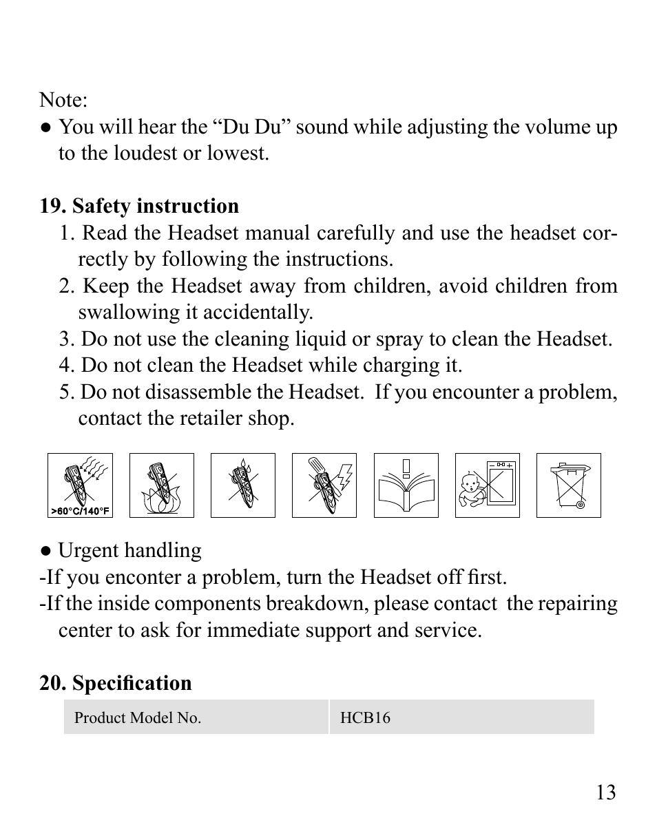 Huey Chiao HCB16 User Manual | Page 15 / 24