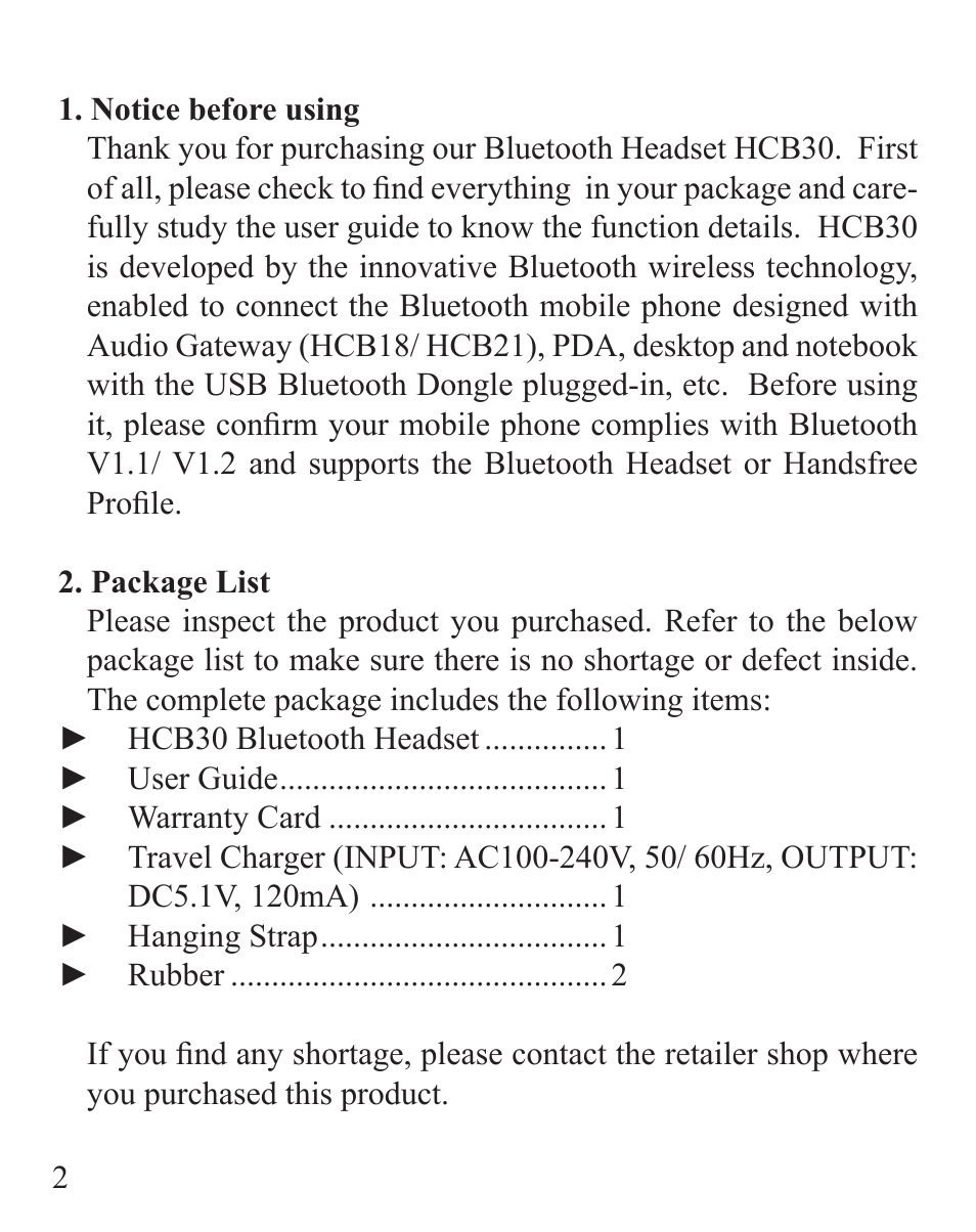 Huey Chiao HCB30 User Manual | Page 4 / 24
