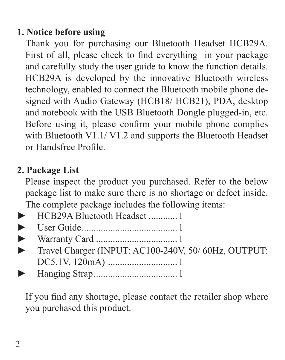 Huey Chiao HCB29A User Manual | Page 4 / 24