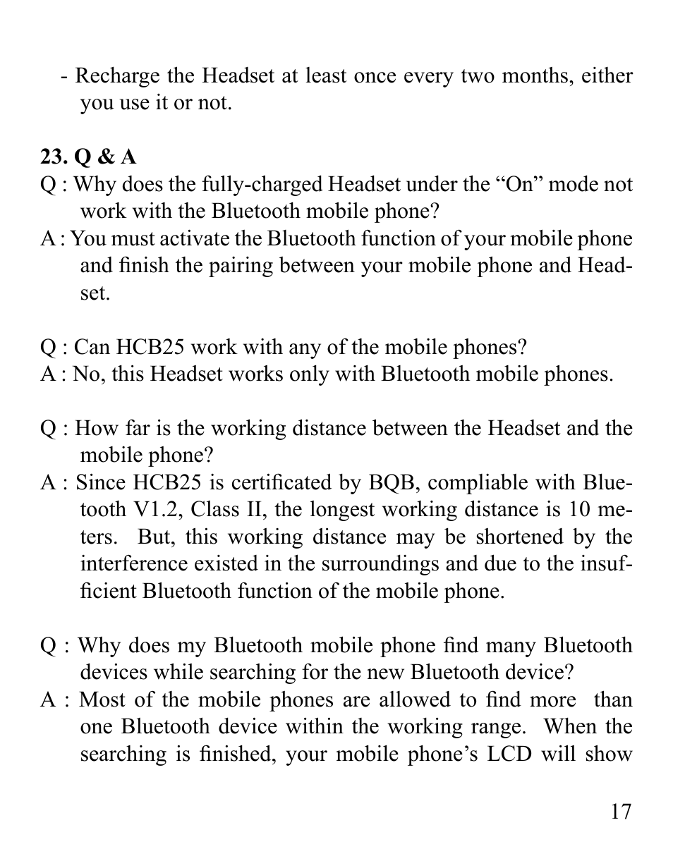 Huey Chiao HCB25 User Manual | Page 19 / 24
